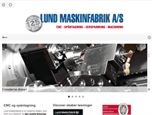 Tablet Screenshot of lund-maskinfabrik.com
